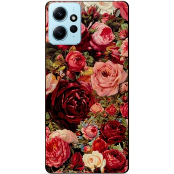 Силиконовый чехол Candy для Xiaomi Redmi Note 12 с рисунком Красные розы