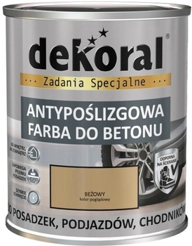 Краска антискользящая для бетона Dekoral 0.75 л Бежевая (DL-380790)