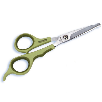 Безпечні ножиці із закругленими кінцями для собак та котів Safari Safety Scissors 15,5 см 6" Зелений (76484612107)