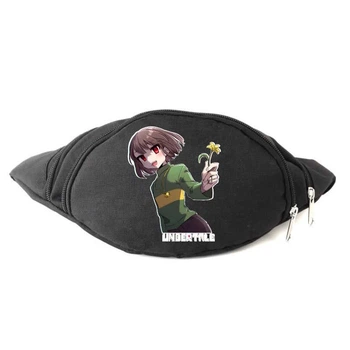 Сумка Бананка Андертейл Undertale на пояс Cappuccino 007 чорний