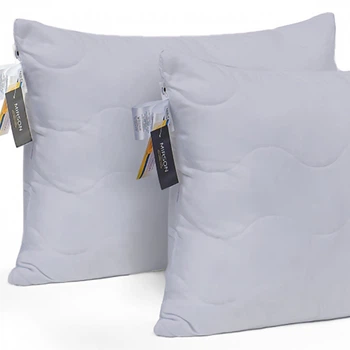 Набор антиалергенных подушек Eco Light Gray №9015 Eco-Soft микросатин 50*70*2
