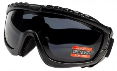 Защитные очки-маска Global Vision Ballistech-1 (smoke) Anti-Fog, черные
