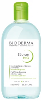 Міцелярна вода для комбінованої та жирної шкіри Bioderma Sébium H2O 500 мл (3401575645851)