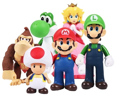 Супер Марио Super Mario Супер Марио братья Луиджи Йоши Принцесса набор детских фигурок 6 шт 4-7см