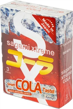 Презервативи Sagami Xtreme Cola з ароматом коли 3 шт (ROZ6400229303)
