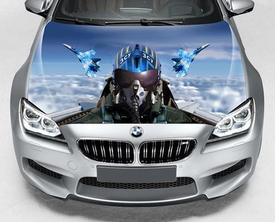 Наклейка на капот ARB 3D TUNING STUDIO Літак ЗСУ Привид Києва 1500х1200х0.080мм