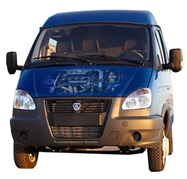 Наклейка на капот ARB 3D TUNING STUDIO Газель Двигатель 680х1720х0.080мм