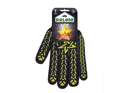 Перчатки робочі трикотажні DOLONI з ПВХ малюнком 562 р.10