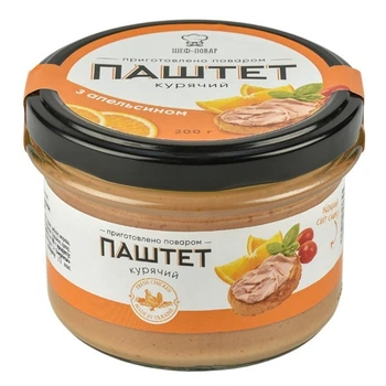 Паштет курячий Шеф-повар з апельсином 200г