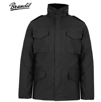 Куртка-парка мужская зима осень универсальная BRANDIT 2in1 7XL Черный (Alop) со съемной хлопковой подкладкой ветронепродувная водонепроницаемая