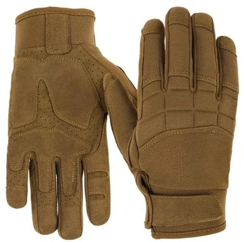 Рукавички чоловічі Mil-Tec розмір М зимові дихаючі та водонепроникні перчатки з захистом від ударів Койот