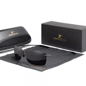Мужские поляризационные солнцезащитные очки KINGSEVEN N7025 Black