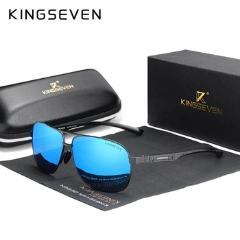 Мужские поляризационные солнцезащитные очки KINGSEVEN N7188 Black Blue