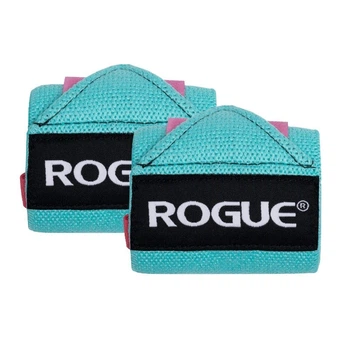 Кистевые бинты Rogue Fitness Wrist Wraps Aqua/Pink (45 см, средняя жесткость)
