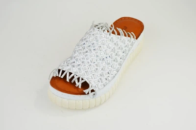 Шлепанцы Evromoda 31825 белый кожа 37