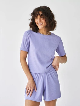 Піжама (футболка + шорти) жіноча BARWA garments 0315/313 M Бузкова (2113153132226)