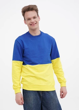 Свитшот Solo спортивный L Сине-желтый Mn1215