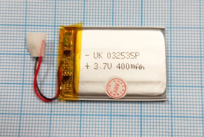 Внутренний Аккумулятор 3*25*35 (400 mAh 3,7V) 032535 AAA класс в Запорожье