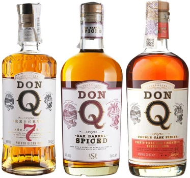 Набір ром Don Q Reserva 7 yo 0.7 л 40% + Don Q Oak Barrel Spiced 0.7 л 45% + Don Q Sherry Cask Finish 0.7 л 41% (2021000138812)
