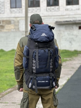 Туристический рюкзак на 90 л. Tactic военный рюкзак без каркаса цвет Синий Tur90-blue