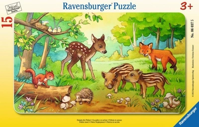 Puzzle Disney w ramce Ravensburger Forest dzieci 15 elementów (06376)