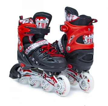 Дитячі роликові ковзани Scale Sports LF 905 регульовані червоний 38-42