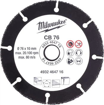 Диск Milwaukee абразивный сегментированный CB 76; Ø76 мм для M12 FCOT (4932464716)