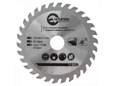 Диск по дереву INTERTOOL 125х22,2мм 1,2мм 30зуб. (CT-3013)