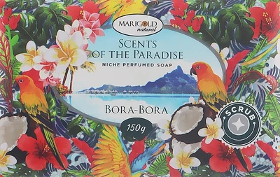 Парфюмированное мыло-скраб "Бора-Бора" - Marigold Natural Niche Perfumed Soap 150g (150g) (956599-1216739-2)