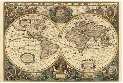 Puzzle Ravensburger Starożytna mapa świata 5000 elementów (17411)