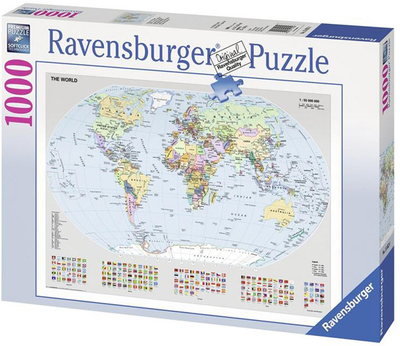 Пазл Ravensburger Політична мапа Світу 1000 елементів (RSV-156528)