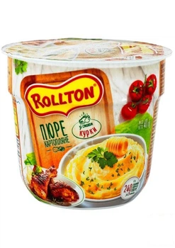 Пюре картофельное (со вкусом курицы) стакан ТМ "Rollton" 40г (99436)