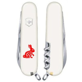 Ніж Victorinox Spartan Zodiac White "Бенгальський Кролик" Red (1.3603.7_Z2061u)