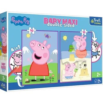 Пазлы Trefl BABY MAXI Хороший день Веселый поросенок + раскраска 10+10эл (43001)