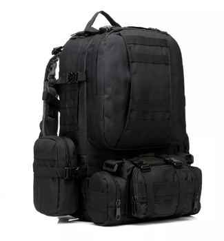 Рюкзак тактический TactPro 55 л с подсумками черный (R000148)