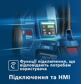 Безщітковий акумуляторний перфоратор Bosch GBH 187-LI з 1 акум. GВА 18V 5.0Ah, GAL 1880 CV в кейсі (0611923022)