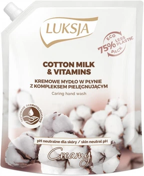 Рідке мило Luksja Cotton Milk & Vitamins 900 мл (5900998004897)