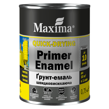Грунт-емаль швидковисихаюча Maxima» 0,75 кг Графіт