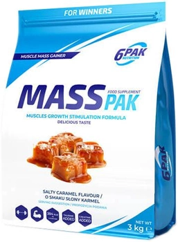 Gainer 6PAK Nutrition Mass Pak 3000 g Salty Caramel (5902811813556)