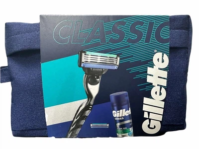 Подарунковий набір Gillette Mach 3 (бритва + 2 змінні картриджі + гель для гоління 200 мл + сумка)