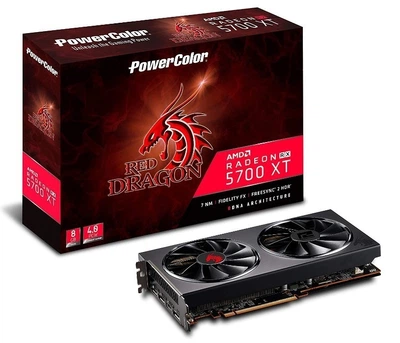 PowerColor PCI-Ex Radeon RX 5700 XT Red Dragon 8GB GDDR6 (256bit) (1650/14000) (HDMI, 3 x DisplayPort) (AXRX 5700XT 8GBD6-3DHR-OC)
