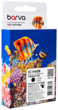 Картридж Barva совместимый с HP 45 (51645AE) 40 мл, Black (IC-H45B)