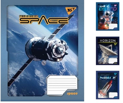 Тетради ученические 48 листов клетка. YES Space 10 шт. в упаковке