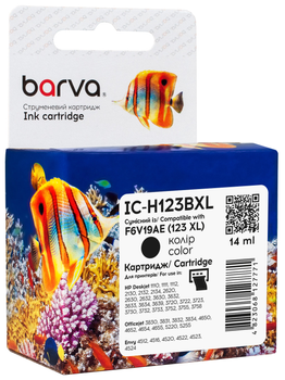 Картридж Barva совместимый с HP 123XL (F6V19AE) 14 мл, Black (IC-H123BXL)