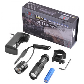 Ліхтар акумуляторний мисливський підствольний ліхтарик для полювання Bailong (Q8468) Чорний (126804612zag)