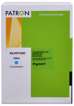 Картридж Patron совместимый с Canon PFI-120C (2886C001AA) 130 мл, Cyan (PN-PFI120C)