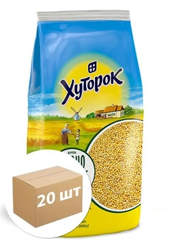 Крупа пшено шлифованное ТМ "Хуторок" 800 гр упаковка 20 шт (99413)