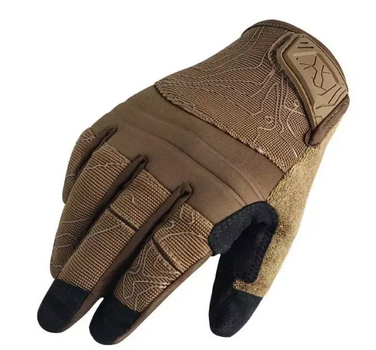 Перчатки полнопалые с защитой на липучке FQTACMI005 Песочный М (Kali)