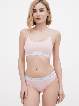 Комплект (топ + трусики-танга) Apriori Bralette String AU-200228 L Нежно-розовый (ROZ6400175713)
