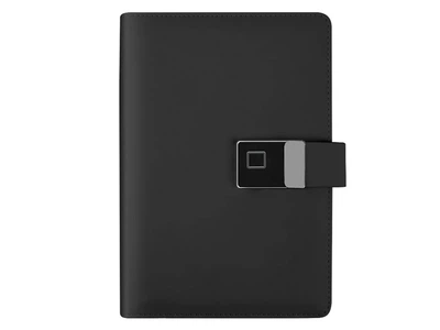 Смарт блокнот BauTech с отпечатком пальца Lockbook кожаный c ручкой и зарядкой Черный (1011-599-00)